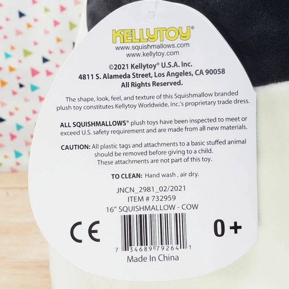 Squishmallow Connor the Cow 16" Farm Pal Squad Ultrasoft Stuffed Toy Plush NWT - Picture 12 of 12